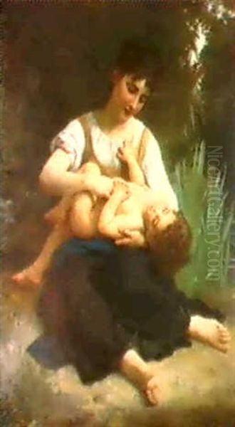 Jeune Fillle Et Enfant - view 1