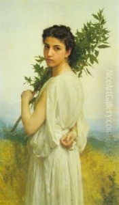 A Nymph Holding A Laurel Branch
