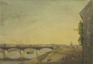 The Pont D'austerlitz, Paris by Etienne Bouhot