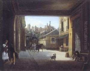 Une Cour D'immeuble A Paris by Etienne Bouhot