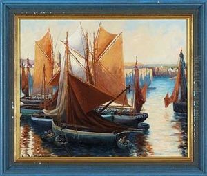 Belebter Hafen by Etienne Bouille