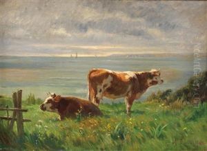 Paisaje Con Vacas by Amable Bouillier