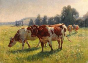 Kuhe Auf Der Weide by Amable Bouillier