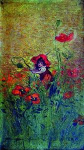 Jeune Fille Au Cocquelicots