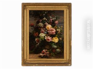 Flower Still Life by Louis Jean Baptiste Boulange