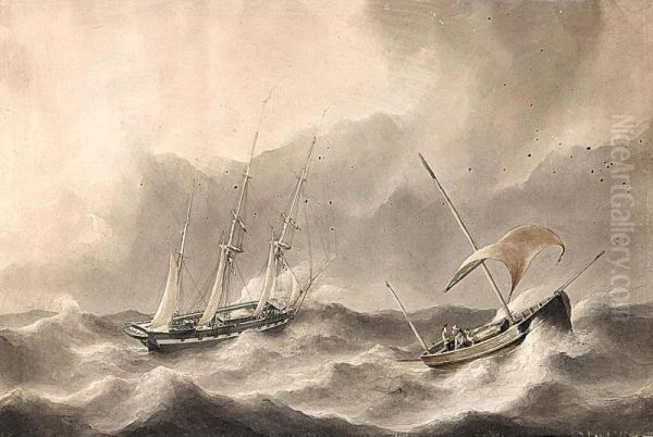Boats On A Rough Sea - view 1
