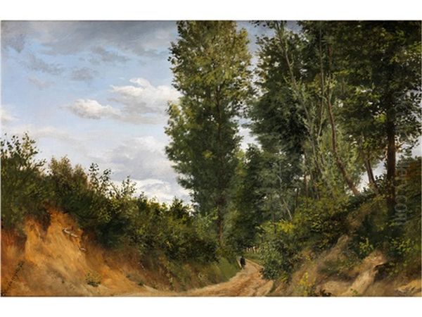 Landschaftsgemalde Mit Allee - view 1