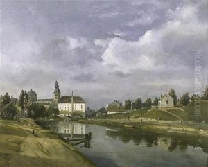 Vue De Gand Avec Sur L'arriere-plan L'abbaye St. Pierre
