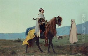 An Arab Cavalier by Gustave Clarence Rodolphe Boulanger
