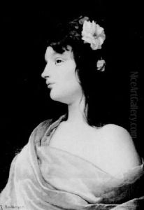 Portrait De Jeune Femme Rousse by Gustave Clarence Rodolphe Boulanger