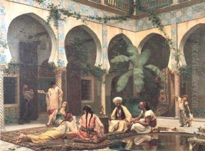 Arabian Harem by Gustave Clarence Rodolphe Boulanger
