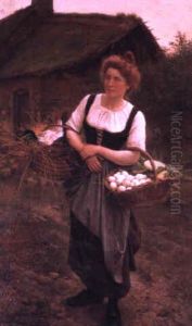 La Fille De Ferme by Gustave Clarence Rodolphe Boulanger