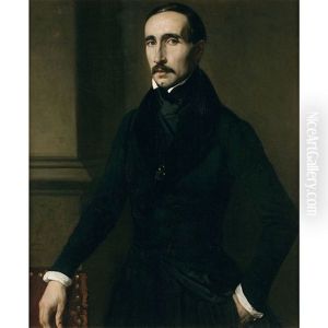 Portrait D"homme En Buste by Louis Boulanger