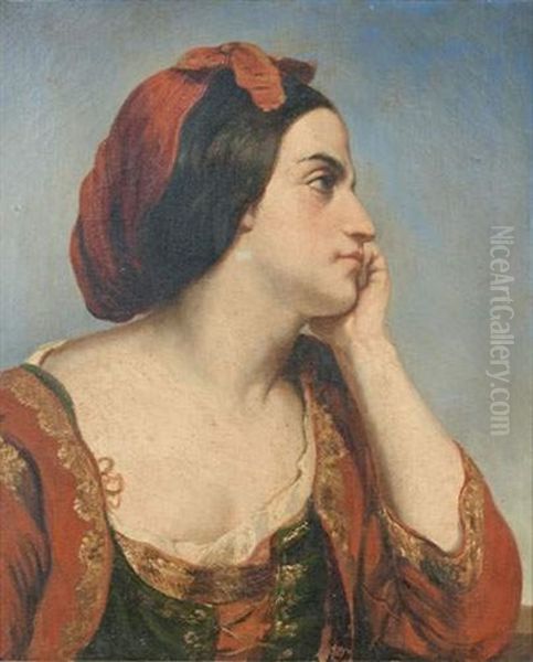 Portrait De Femme Pensive - view 1