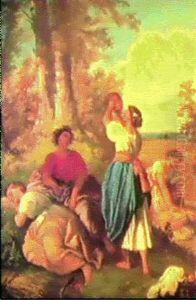 La Moisson & Les Vendanges & La Chasse & La Peche by Louis Boulanger