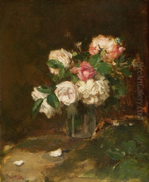 Rosenstrauss In Einer Glasvase - view 1