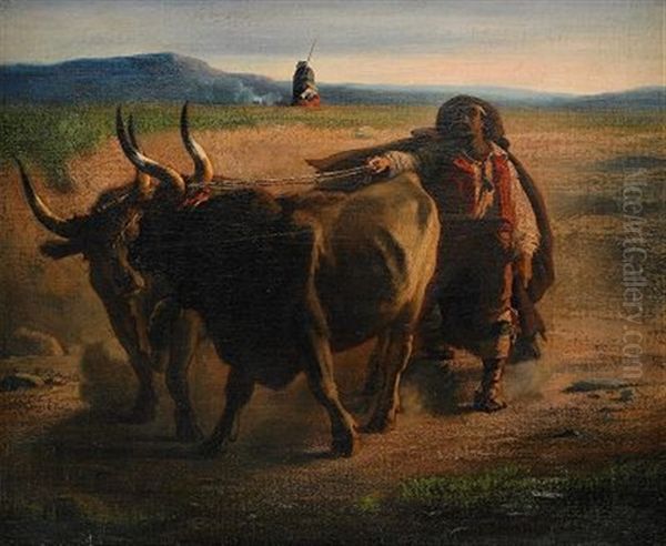 Landskap Med Herdar Och Tjurar - view 1