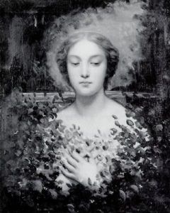 Femme Aux Fleurs by Auguste Boulard Sr.
