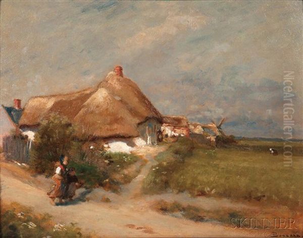 Sisters On A Road To A Cottage - view 1