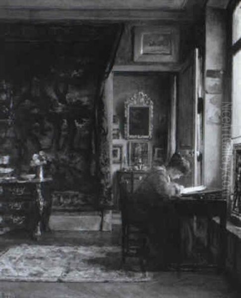 Woman Writing A Letter - view 1