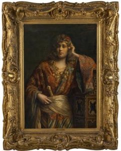 Jeune Orientale Accoudee by Paul Antoine de la Boulaye