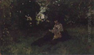 Dans Le Parc De Tervueren, Brussels by Hippolyte Boulenger