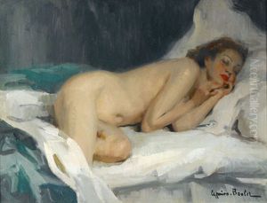 Liegender Weiblicher Akt by Cyprien Boulet