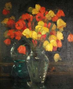 Tulips In A Clear Glass Vase