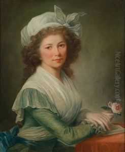 Bildnis Einer Jungen Dame Mit Einer Rose by Marie-Genevieve Bouliard