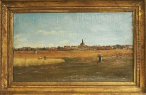 Vue D'un Village by Abel Boulineau