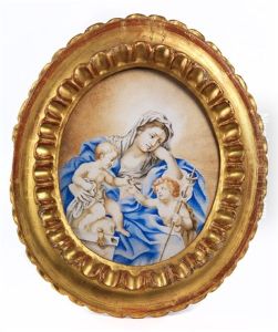 Madonna Mit Dem Jesuskind Und Johannesknaben by Giovanni Boullanger