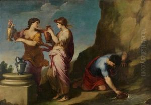 La Fontaine De La Mule Et La Fontaine De Candione (pair) by Jean Boullanger
