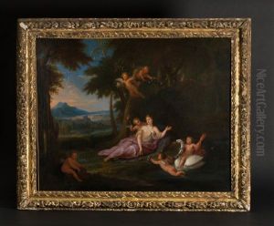 Venus Et Les Amours Jouant Avec Un Cygne by Etienne Louis Boullee