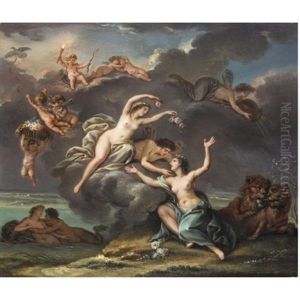 Cupid And Psyche Crowning Cybele by Louis de Boulogne the Elder