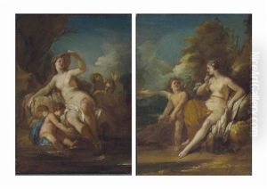 Venus Imposant Le Silence A L'amour; Et Diane Et Ses Nymphes Au Bain