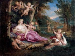 Venus, L'hymen Et Les Amours Jouant Avec Un Cygne
