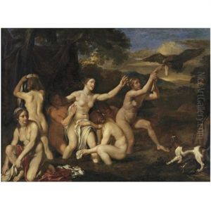 Diana And Nymphs Bathing by Louis de, the Younger Boulogne