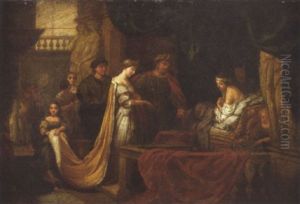 Erasistrate Decouvrant Les Causes De La Maladie D'antiochus by Louis de, the Younger Boulogne