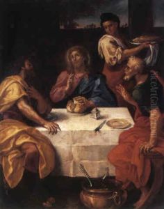Christ Et Emmaus by Louis de, the Younger Boulogne