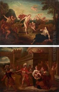 Bacchus Et Ariane Et Les Adieux D'hector A Andromaque (pair) by Bon De Boulogne