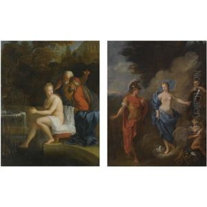 An Allegory Of War And Peace (pair) by Bon De Boulogne