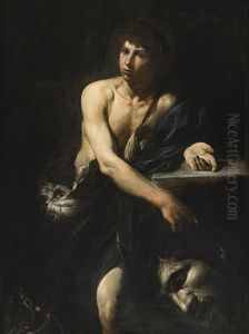 David With The Head Of Goliath by Valentin De Boulogne