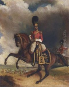 Portrait Of Lieutenant Colonel Charles Henry Somerset Mounted On His Charger, Wearing Uniform Of The 1st Royal Dragoons Portrait Of Lieutenant Colonel Charles Henry Somerset Mounted On His Charger, Wearing Uniform Of The 1st Royal Dragoons