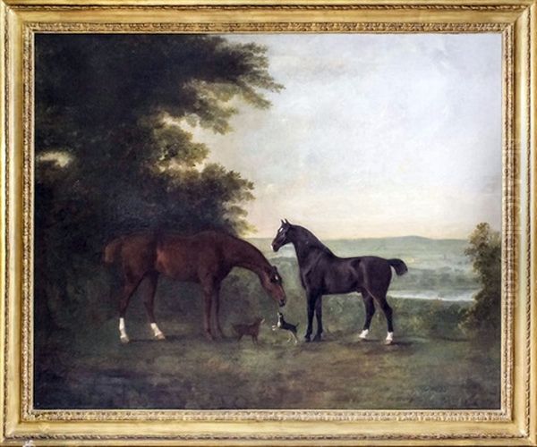 Landscape With Two Horses And Two Dogs - view 1