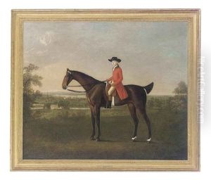 A Gentleman With His Hunter, An Extensive Landscape With River Beyond