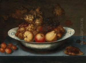 A Fruit Still Life In A Chinese Bowl by Johannes Bouman