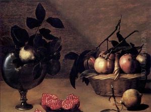 Nature Morte Au Nautile Et Au Panier De Fruits by Jan Boumann