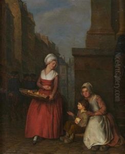 La Marchande De Pommes by Michel Honore Bounieu