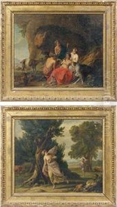 Le Triomphe De Flore (+ Atalante Et Hippomene; Pair) by Michel Honore Bounieu