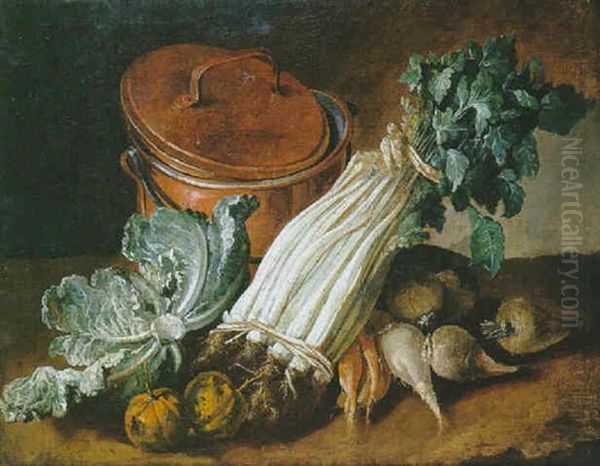 Nature Morte Au Chaudron Et Legumes - view 1